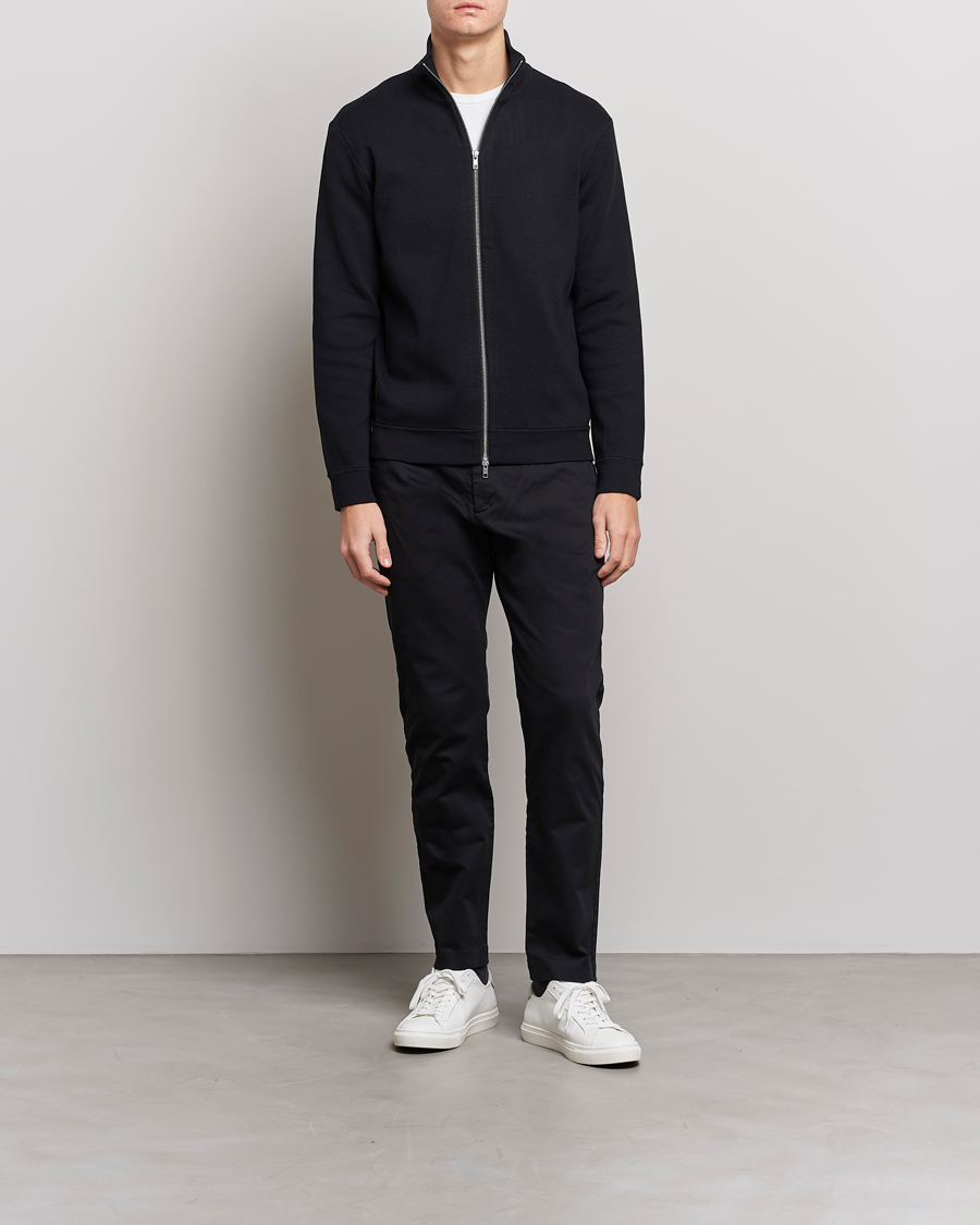 Herre | Gensere | NN07 | Luis Knitted Full-Zip Sweater Black