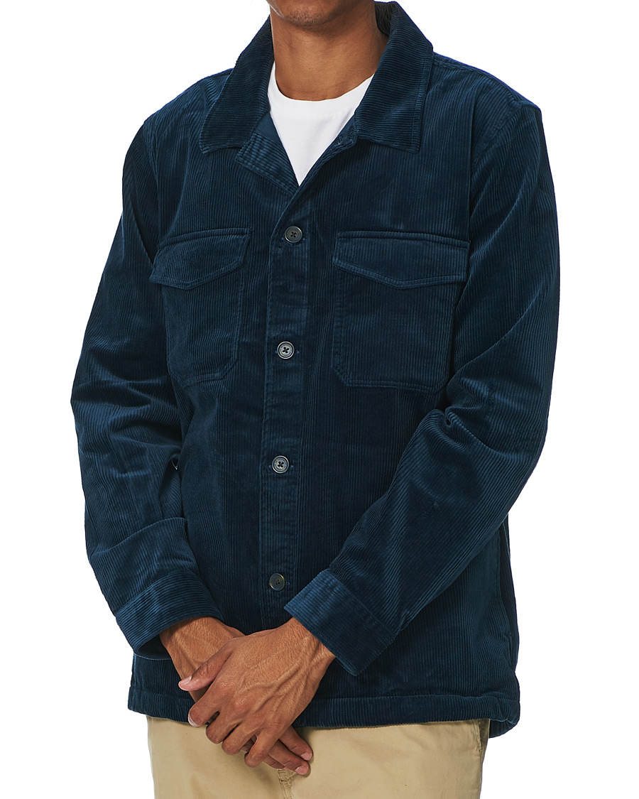 Herre | Skjorter | NN07 | Bernard Corduroy Overshirt Ocean
