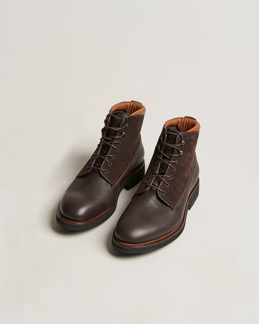 Herre |  | Heschung | Raphia Leather/Suede Boot Moro/Coffee