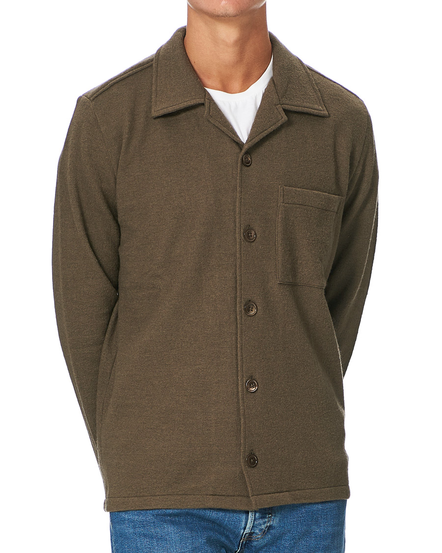 Herre | Skjorter | NN07 | Miyagi Boiled Wool Overshirt Clay