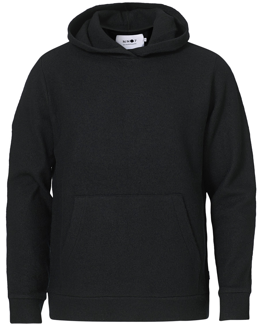 Herre | Gensere | NN07 | Mark Boiled Wool Hoodie Black