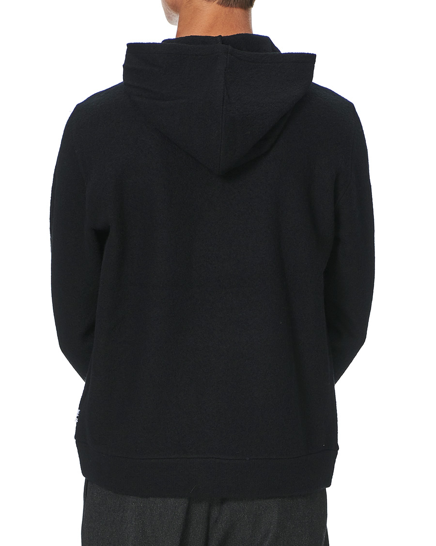 Herre | Gensere | NN07 | Mark Boiled Wool Hoodie Black