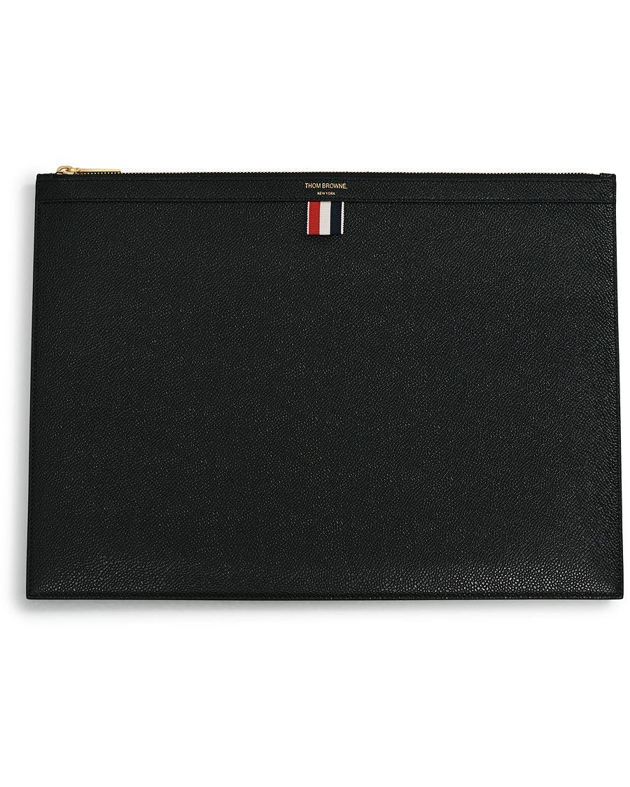 Herre | Thom Browne Large Zipper Laptop Holder Black | Thom Browne | Large Zipper Laptop Holder Black