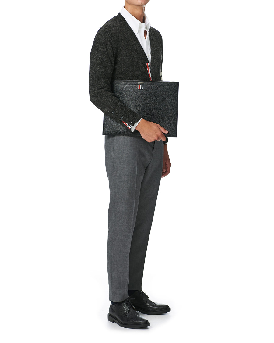 Herre | Thom Browne Large Zipper Laptop Holder Black | Thom Browne | Large Zipper Laptop Holder Black