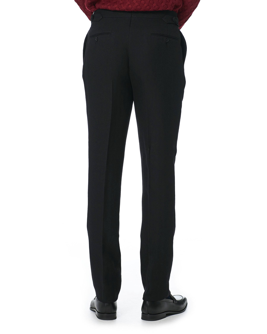Herre | Bukser | Ralph Lauren Purple Label | Gregory Double Pleated Trousers Black