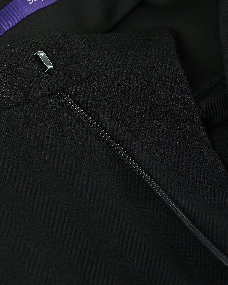 Herre | Bukser | Ralph Lauren Purple Label | Gregory Double Pleated Trousers Black