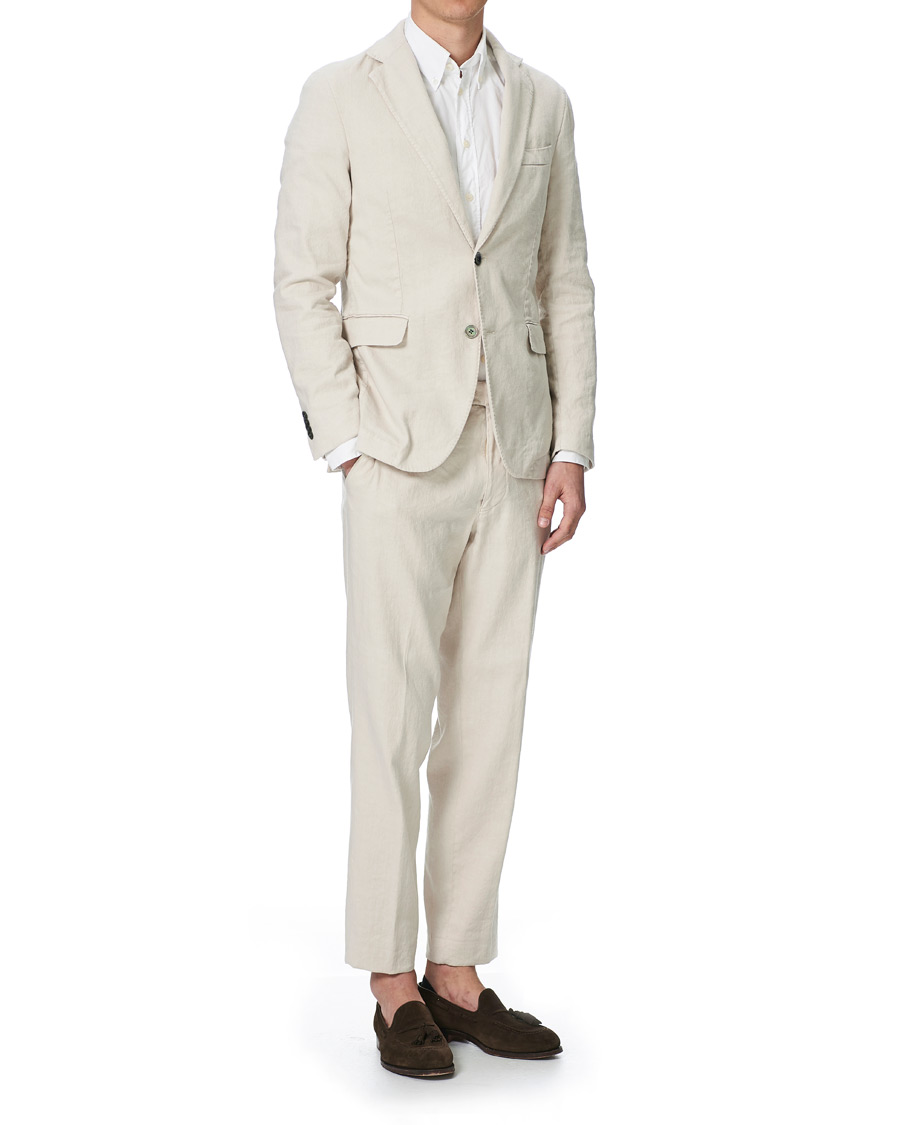 Herre | Dressjakker | Oscar Jacobson | Egel Cotton/Linen GW Blazer Creme