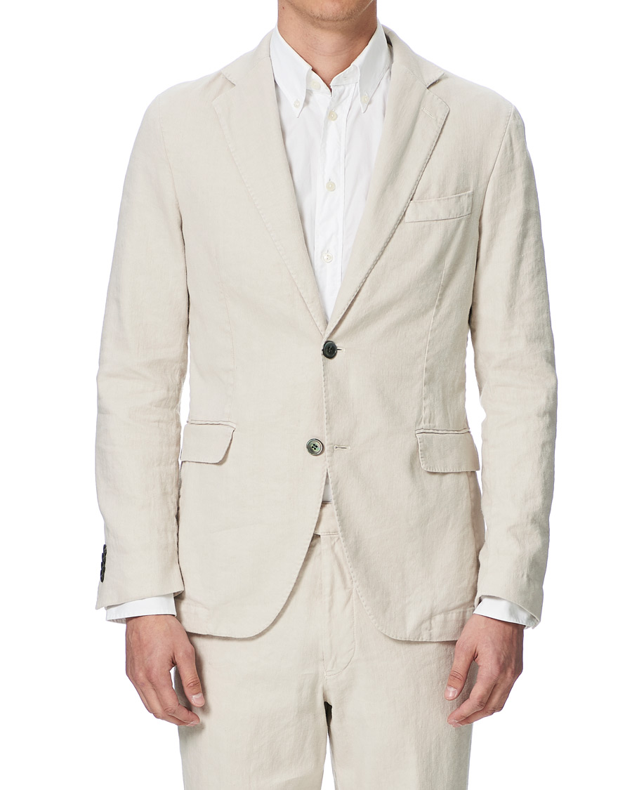 Herre | Dressjakker | Oscar Jacobson | Egel Cotton/Linen GW Blazer Creme