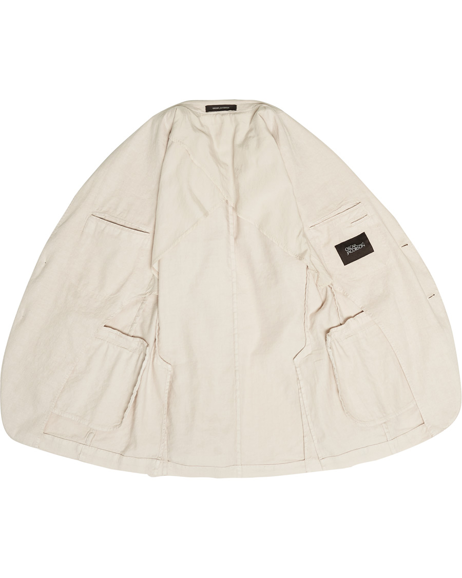 Herre | Dressjakker | Oscar Jacobson | Egel Cotton/Linen GW Blazer Creme