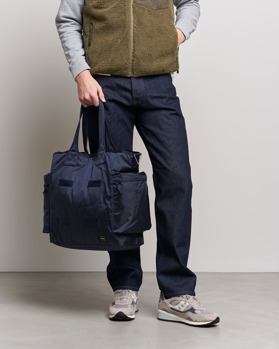 Herre | Totebags | Porter-Yoshida & Co. | Force 2Way Tote Bag Navy Blue