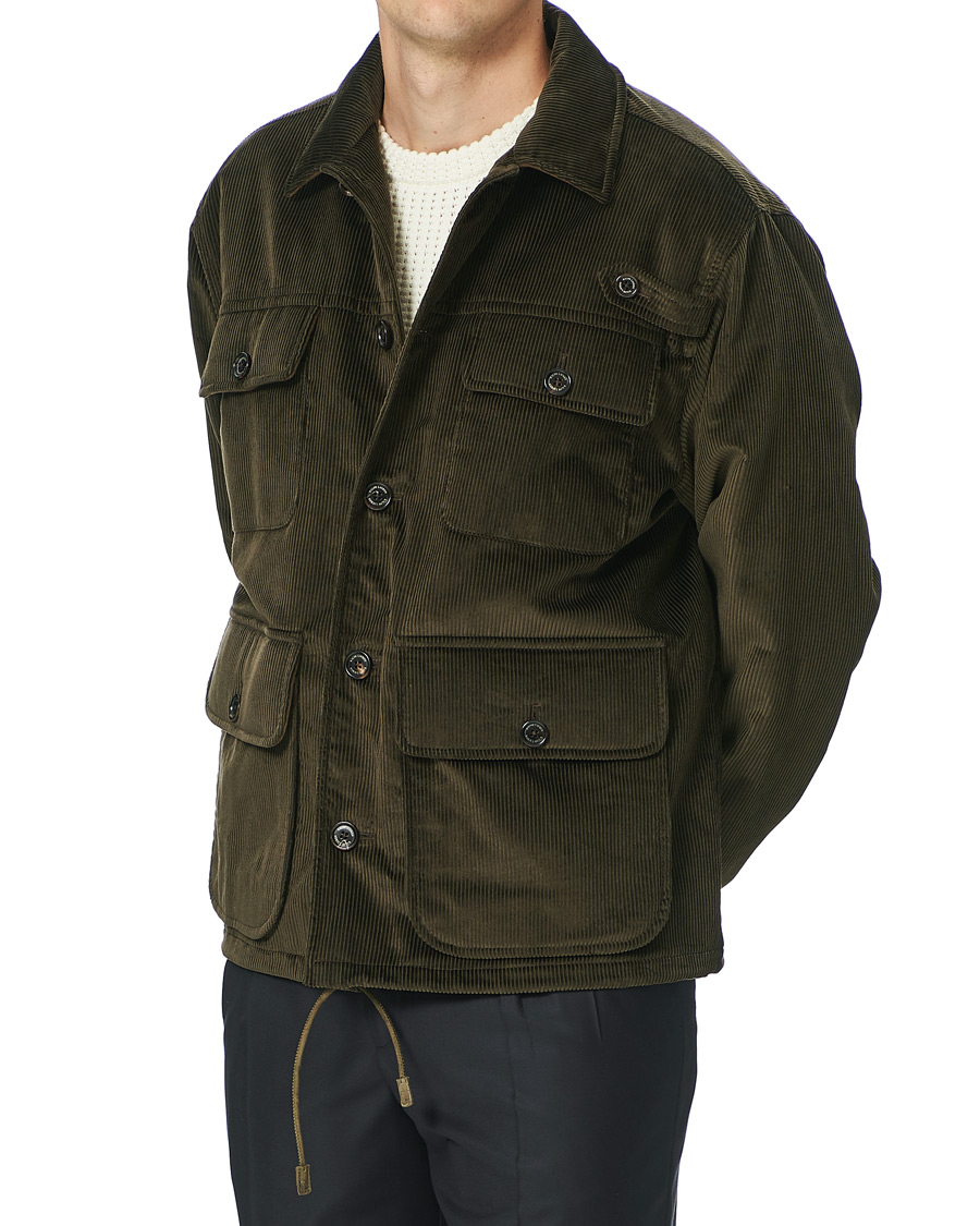 Herre | Jakker | Ralph Lauren Purple Label | Seymour Wale Corduroy Jacket Dark Green