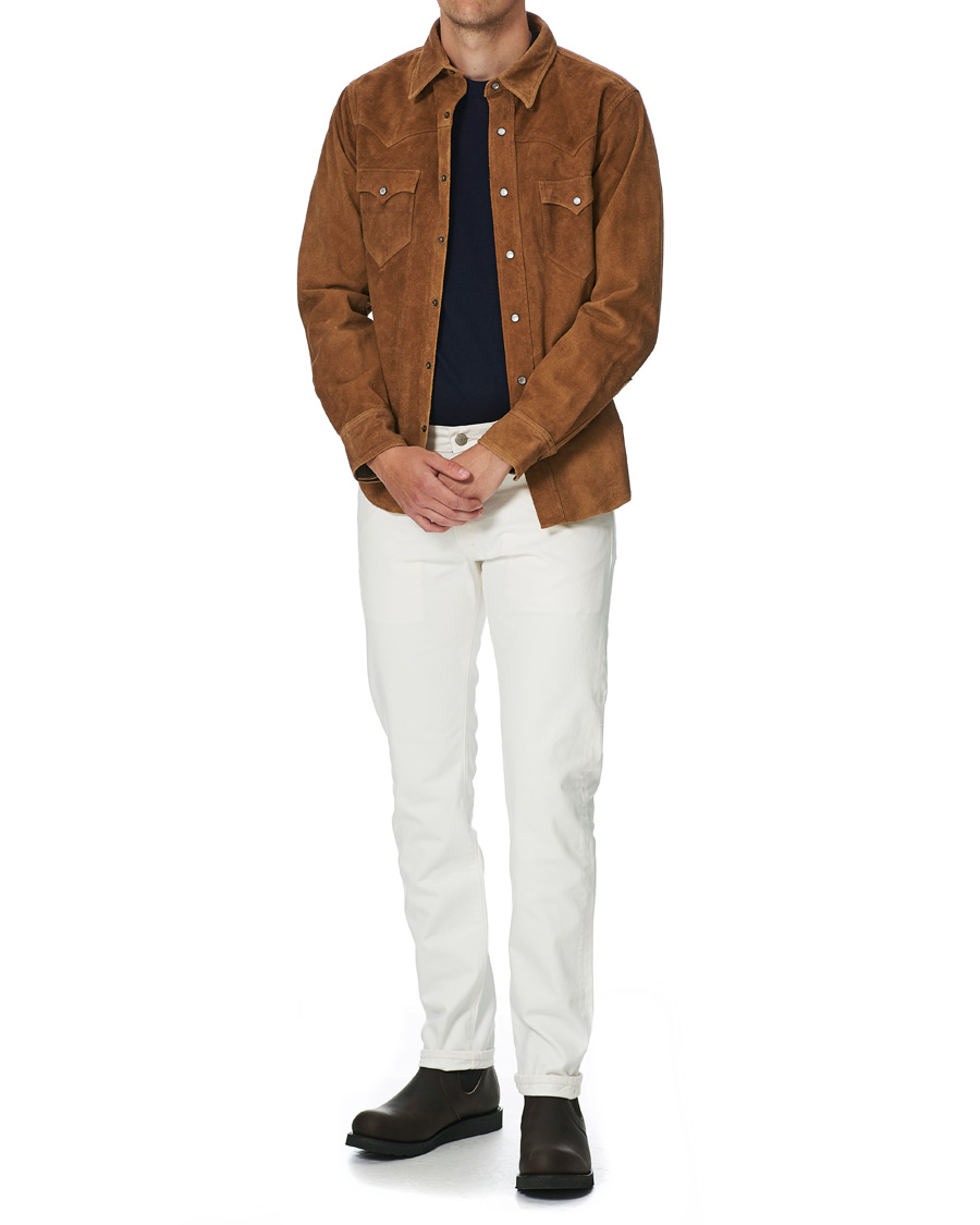 Herre | Jeans | RRL | Slim Fit 5-Pocket Denim Whitestone Wash