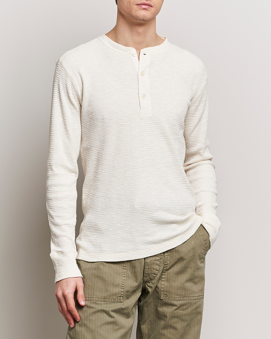 Herre | Gensere | RRL | Long Sleeve Henley Paper White S