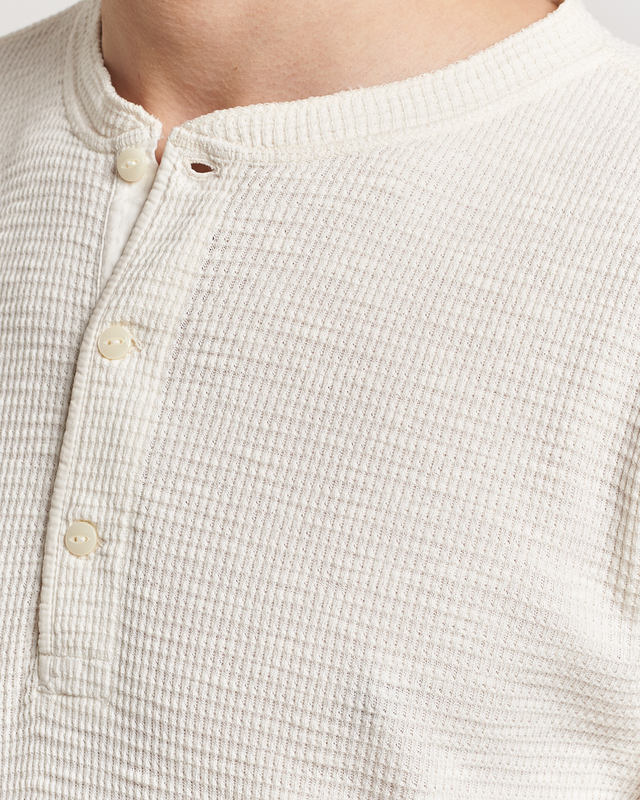 Herre | Gensere | RRL | Long Sleeve Henley Paper White