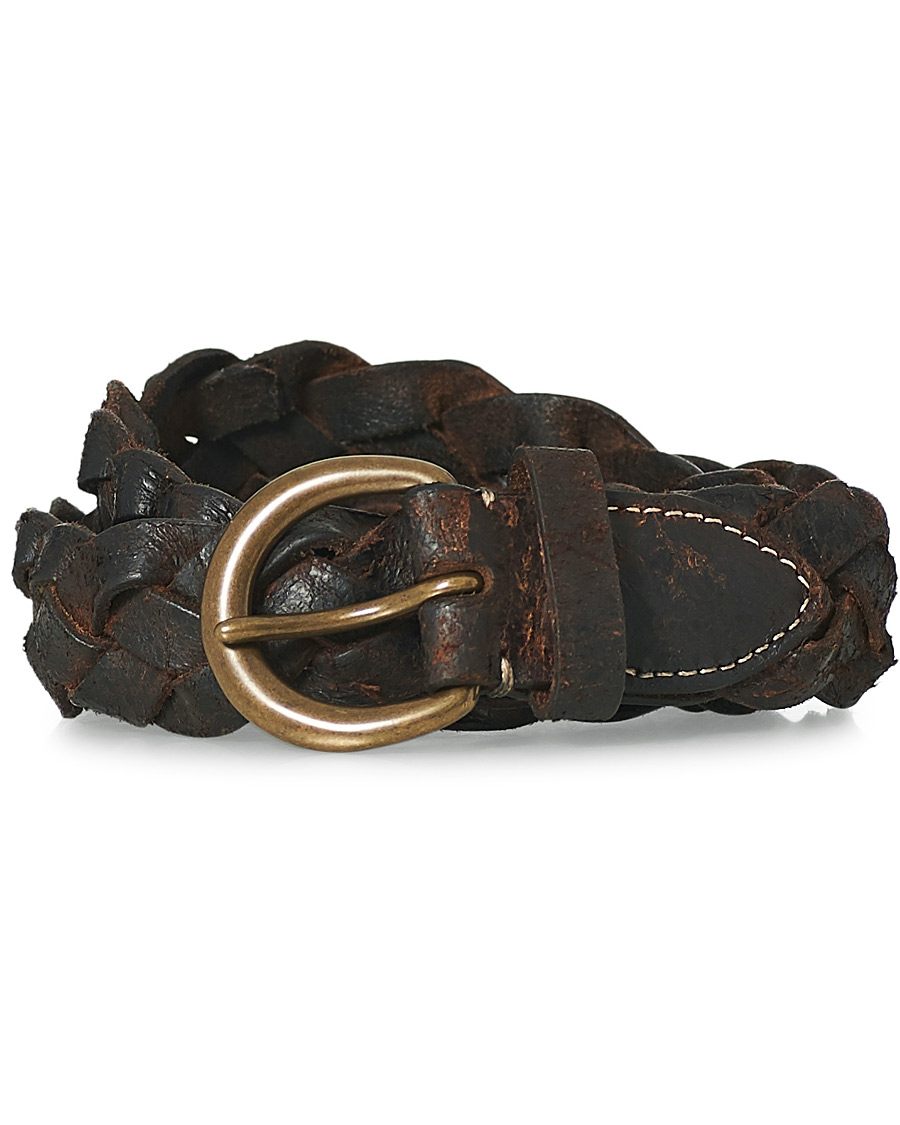 Herre | RRL Braided Casual Belt Brown Leather | RRL | Braided Casual Belt Brown Leather