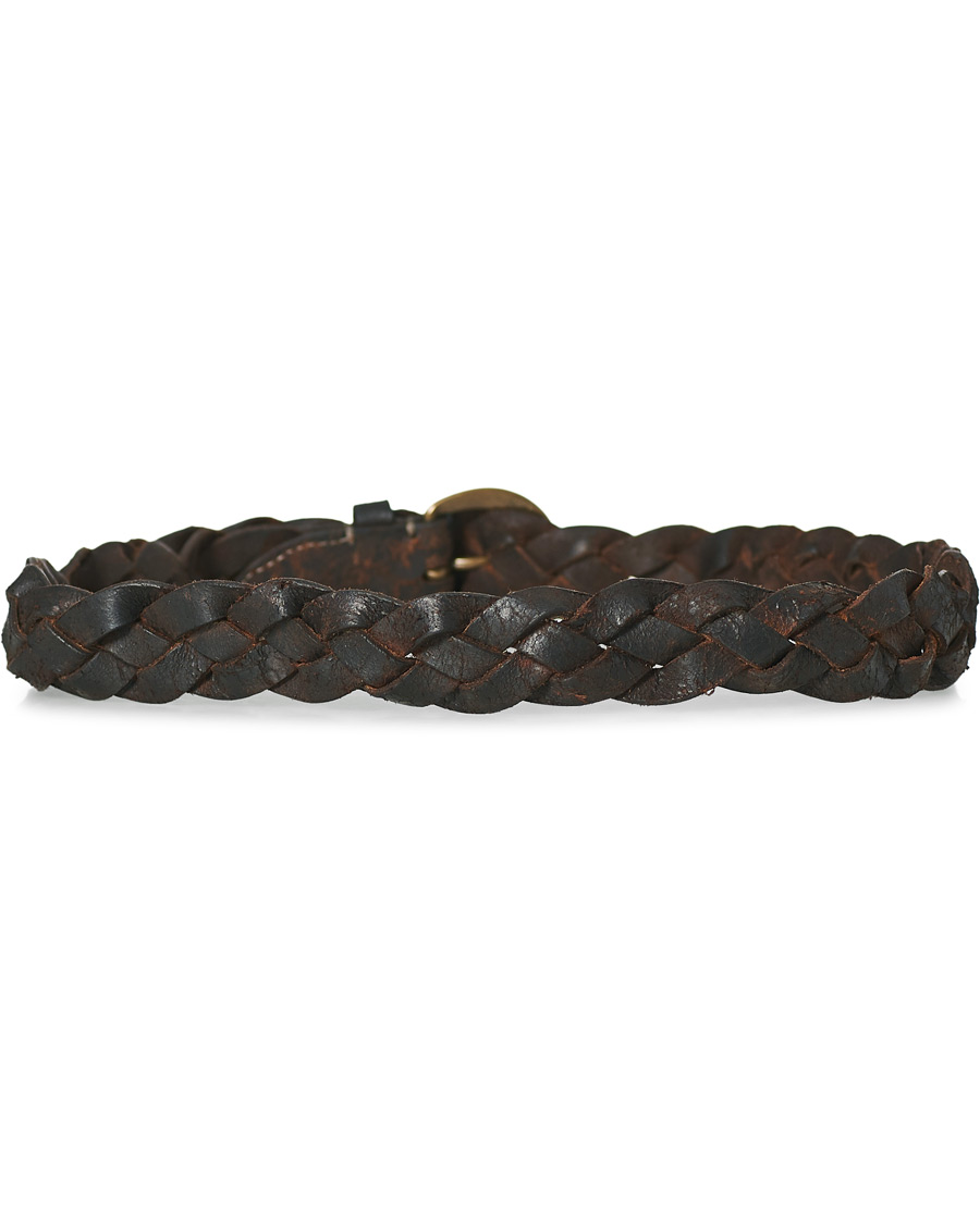 Herre | RRL Braided Casual Belt Brown Leather | RRL | Braided Casual Belt Brown Leather
