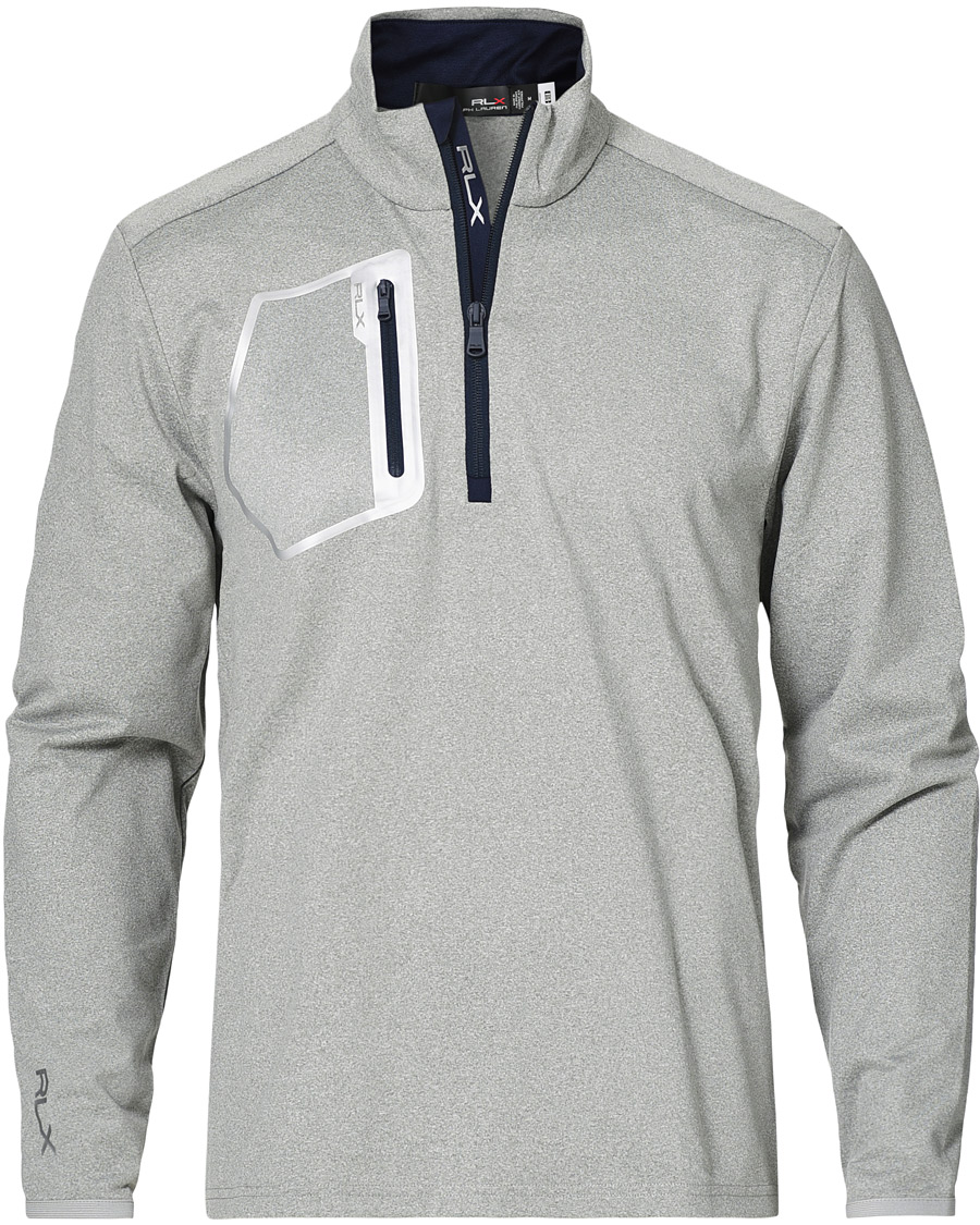 Herre | Gensere | RLX Ralph Lauren | Luxury Performance Jersey Half-Zip Light Grey Heather