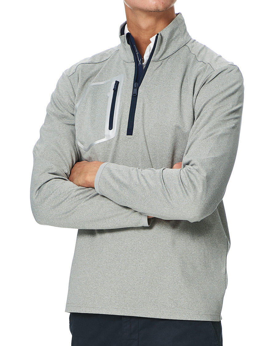 Herre | Gensere | RLX Ralph Lauren | Luxury Performance Jersey Half-Zip Light Grey Heather