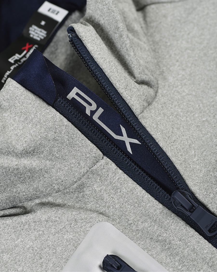 Herre | Gensere | RLX Ralph Lauren | Luxury Performance Jersey Half-Zip Light Grey Heather