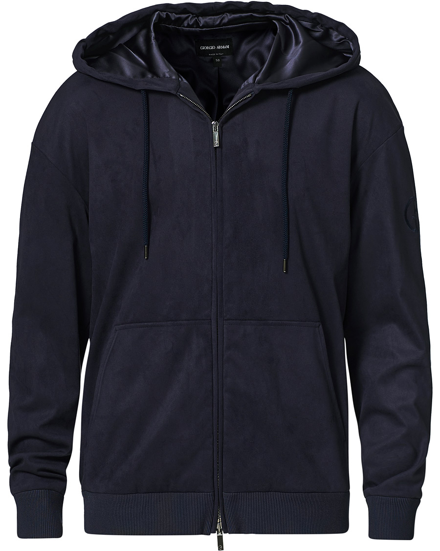 Herre | Jakker | Giorgio Armani | Alcantara Hooded Blouson Navy