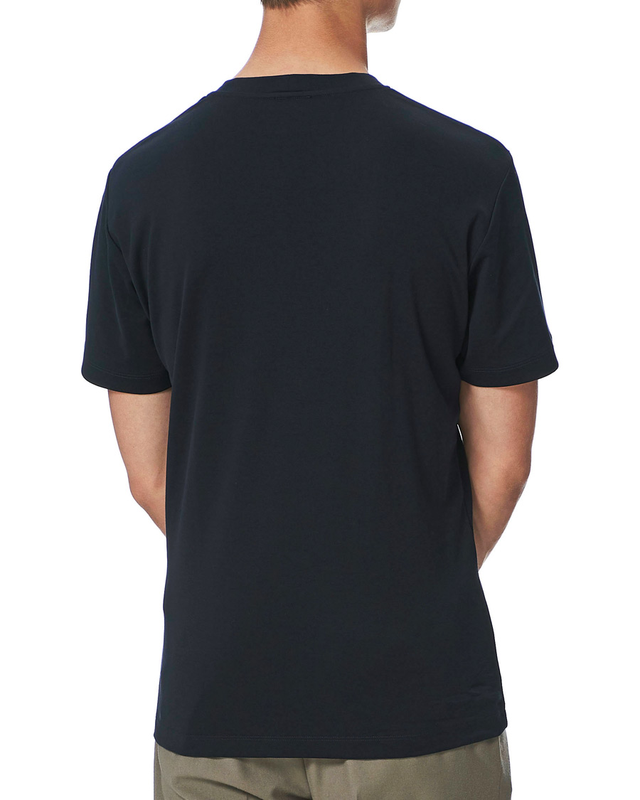 Herre | T-Shirts | Giorgio Armani | Signature Embroidery T-Shirt Navy