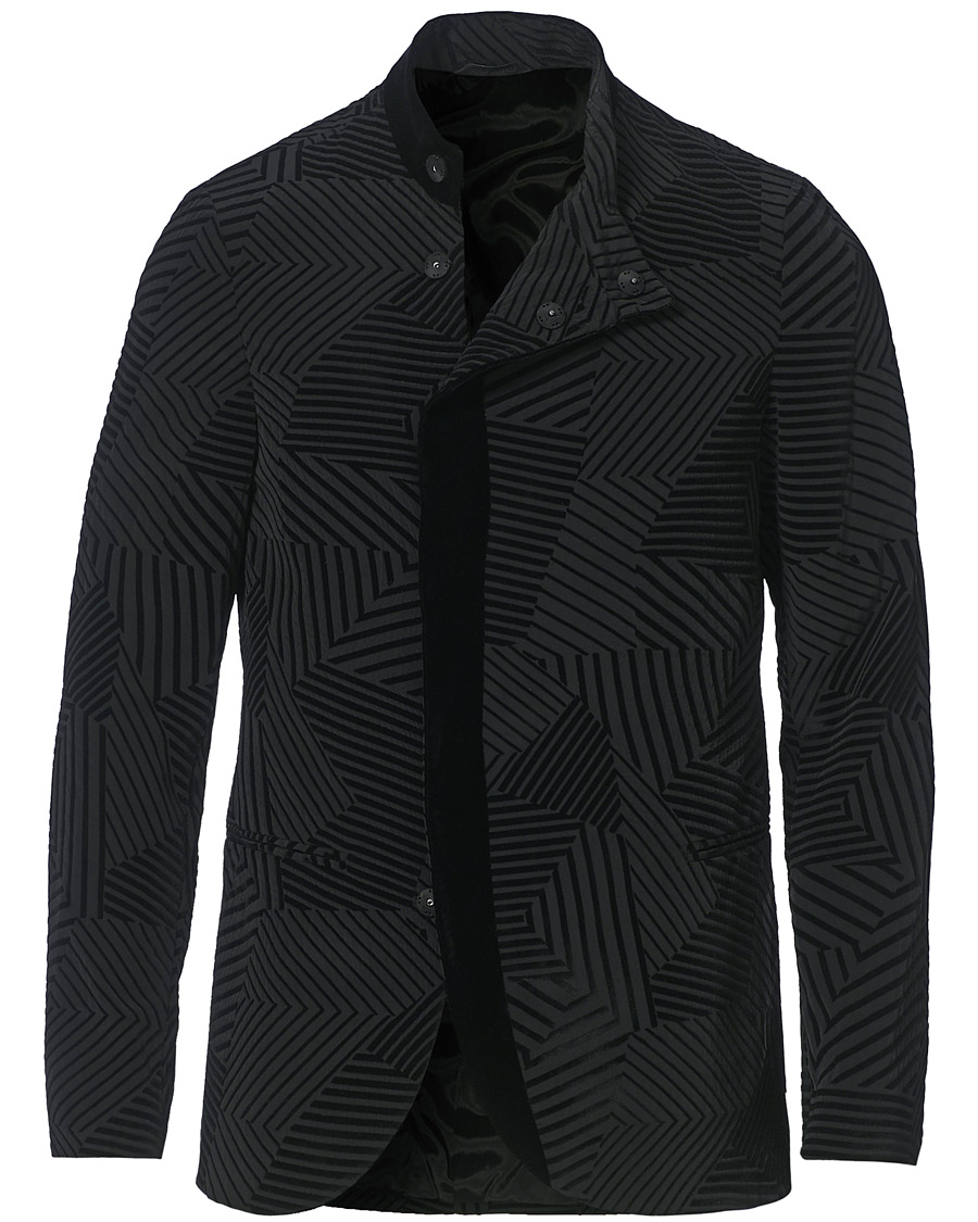 Herre | Dressjakker | Giorgio Armani | Geometric Velvet Jacket Black