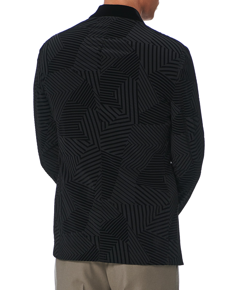 Herre | Dressjakker | Giorgio Armani | Geometric Velvet Jacket Black