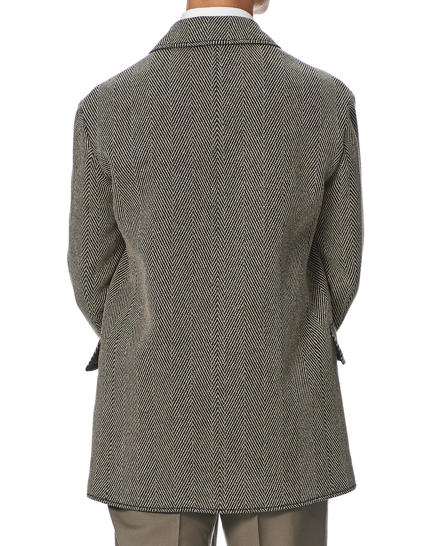 Herre | Jakker | Giorgio Armani | Wool Chevron Peacoat Grey