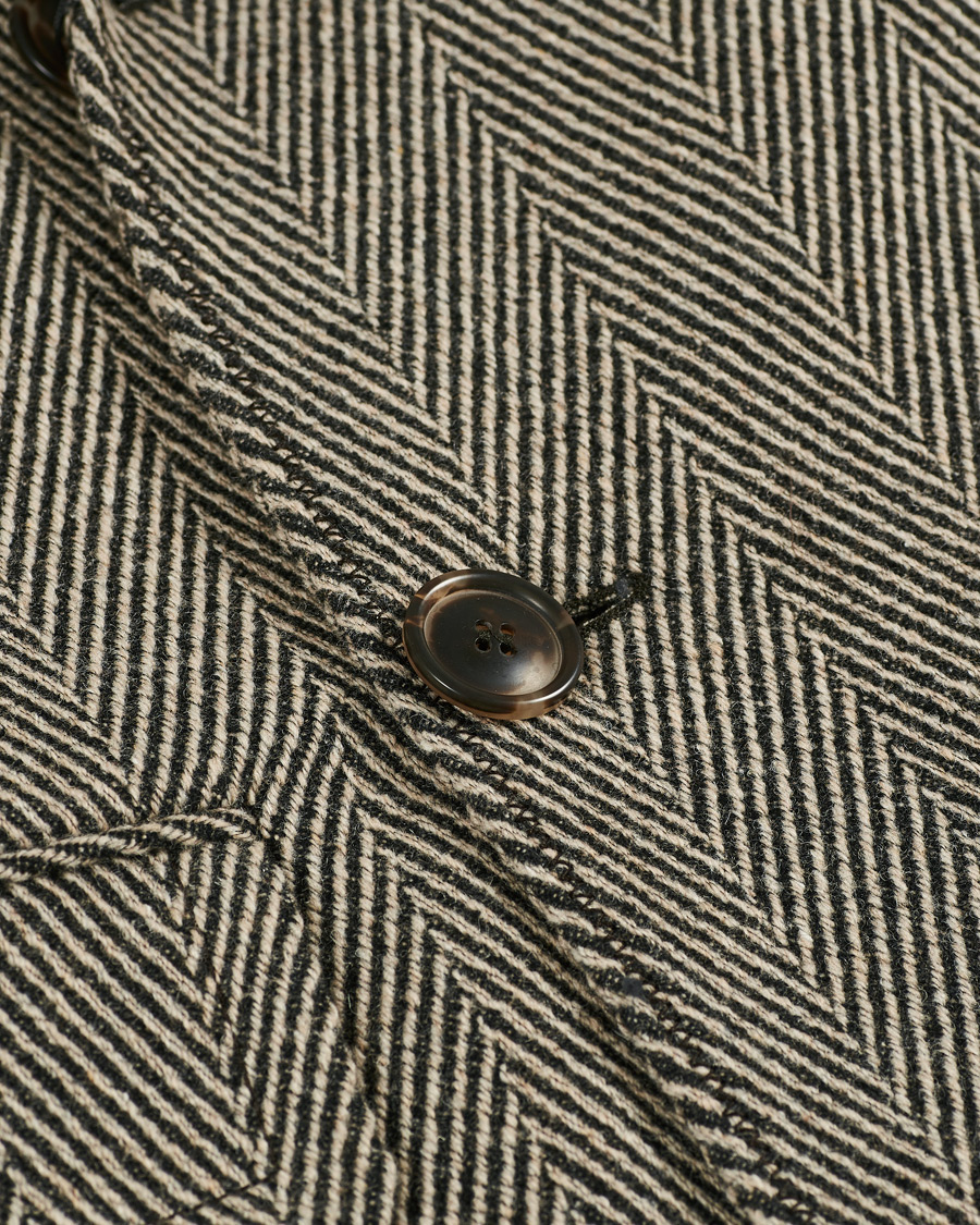 Herre | Jakker | Giorgio Armani | Wool Chevron Peacoat Grey