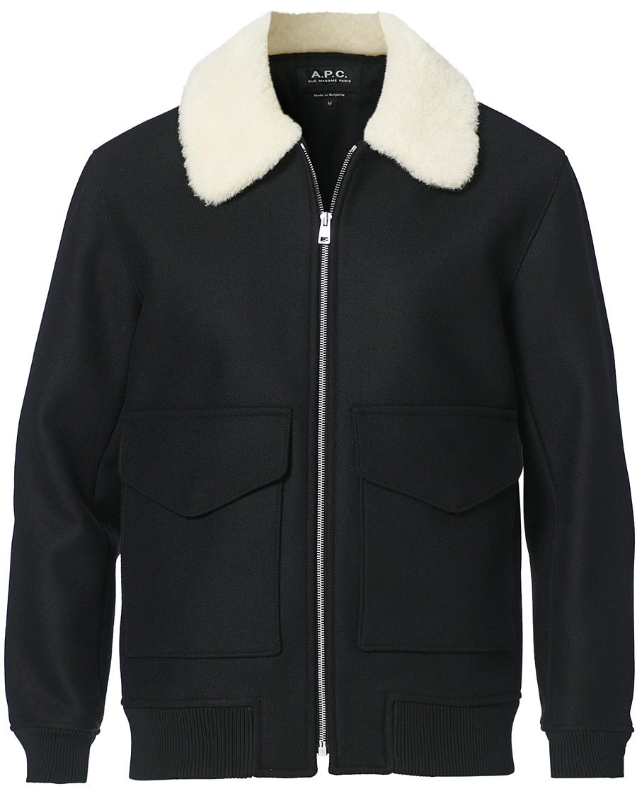 Herre | Jakker | A.P.C. | Ben Shearling Bomber Jacket Black