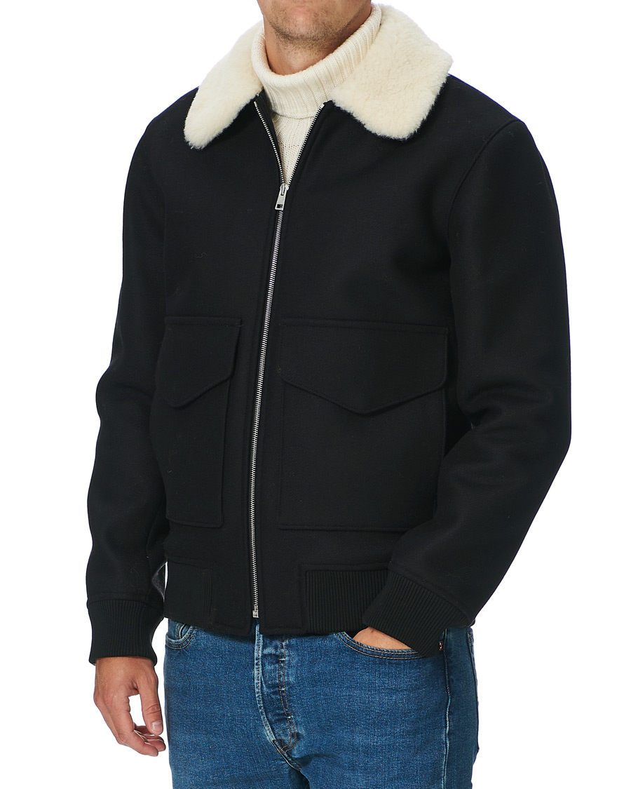 Herre | Jakker | A.P.C. | Ben Shearling Bomber Jacket Black