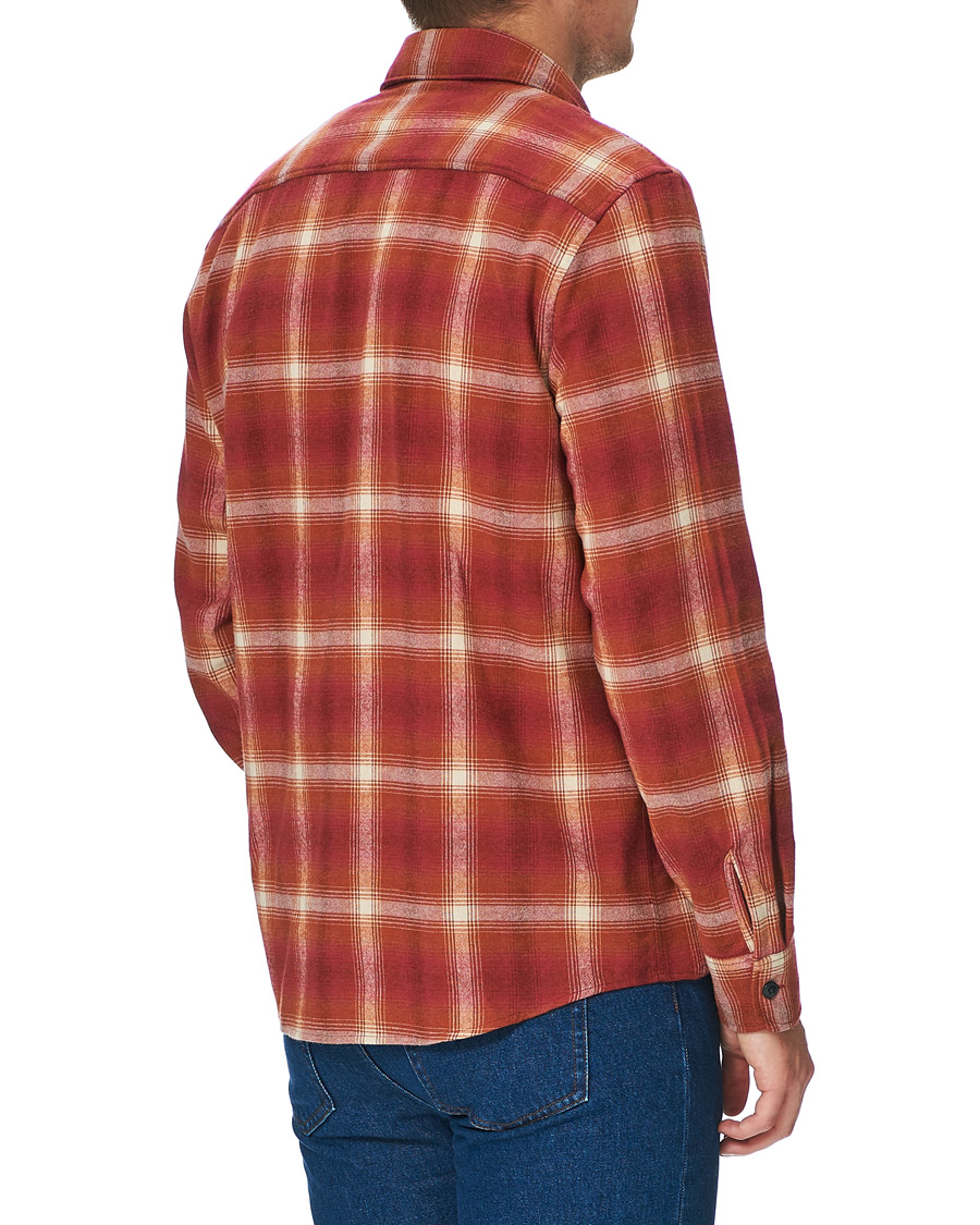 Herre | Skjorter | A.P.C. | Trek Flannel Overshirt Red Check