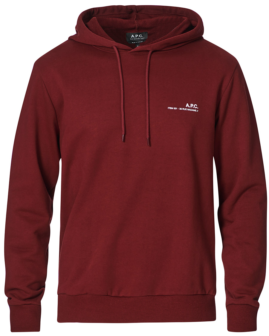 Herre | Gensere | A.P.C. | Item Hoodie Burgundy