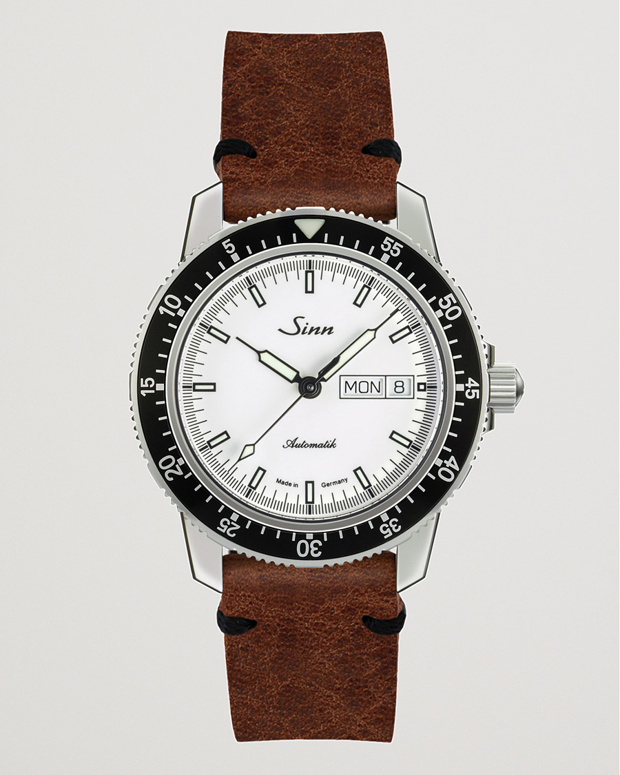 Herre | Sinn 104 I W Pilot Watch 41mm Leather Strap White | Sinn | 104 I W Pilot Watch 41mm Leather Strap White