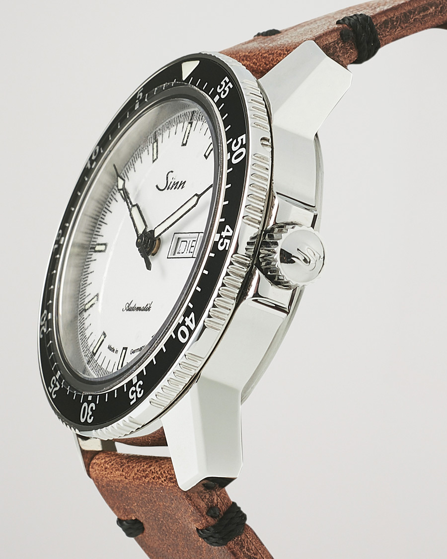 Herre | Sinn 104 I W Pilot Watch 41mm Leather Strap White | Sinn | 104 I W Pilot Watch 41mm Leather Strap White