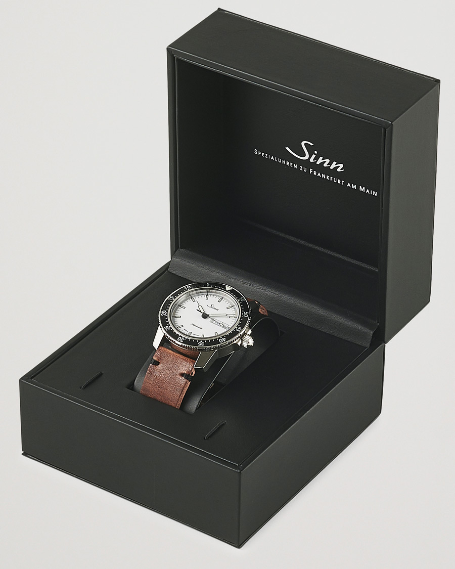 Herre | Sinn 104 I W Pilot Watch 41mm Leather Strap White | Sinn | 104 I W Pilot Watch 41mm Leather Strap White
