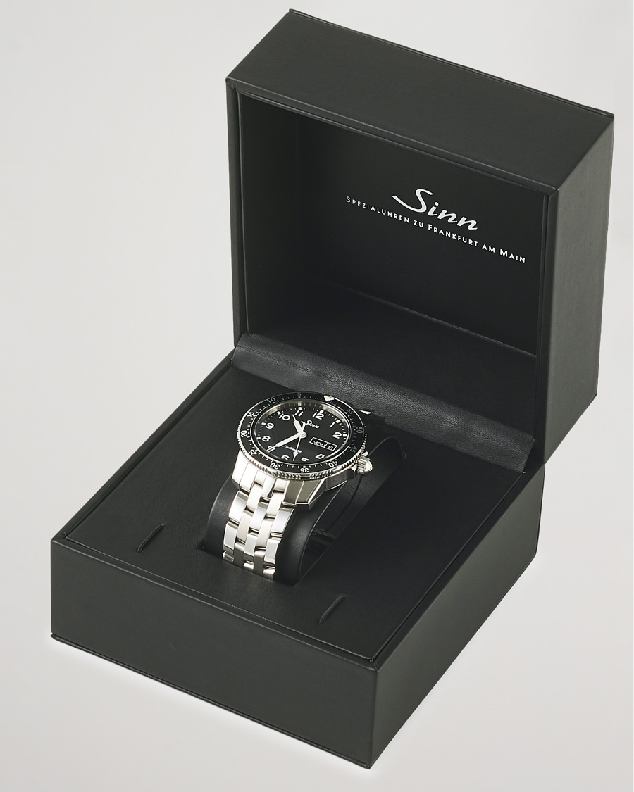 Herre | Sinn 104 A Pilot Watch 41mm Steel Link Black | Sinn | 104 A Pilot Watch 41mm Steel Link Black