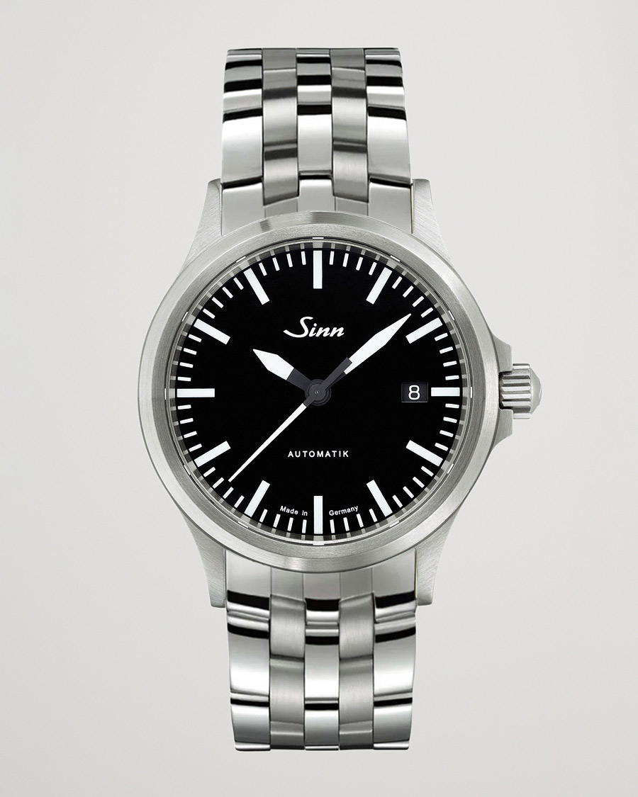 Herre | Sinn 556 Date Stainless Steel Watch 38,5mm Black | Sinn | 556 Date Stainless Steel Watch 38,5mm Black