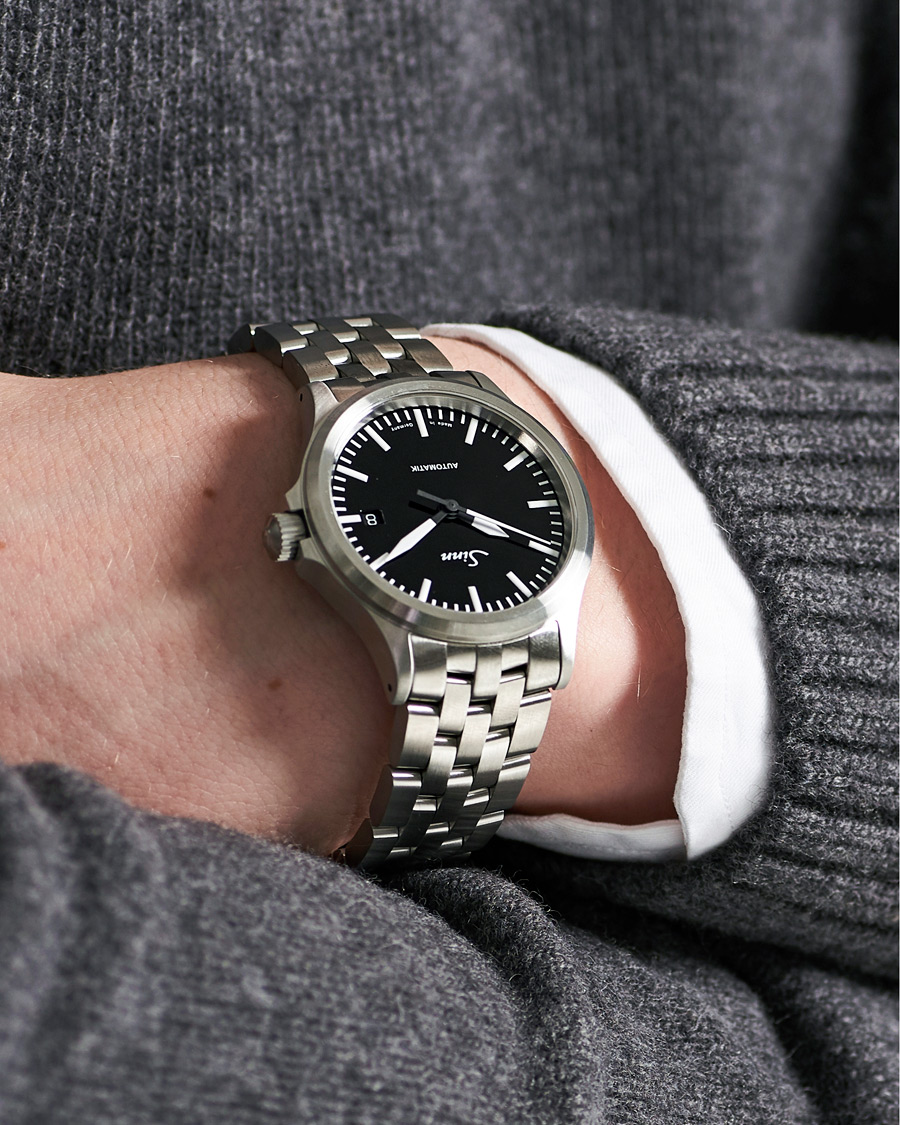 Herre | Sinn | Sinn | 556 Date Stainless Steel Watch 38,5mm Black
