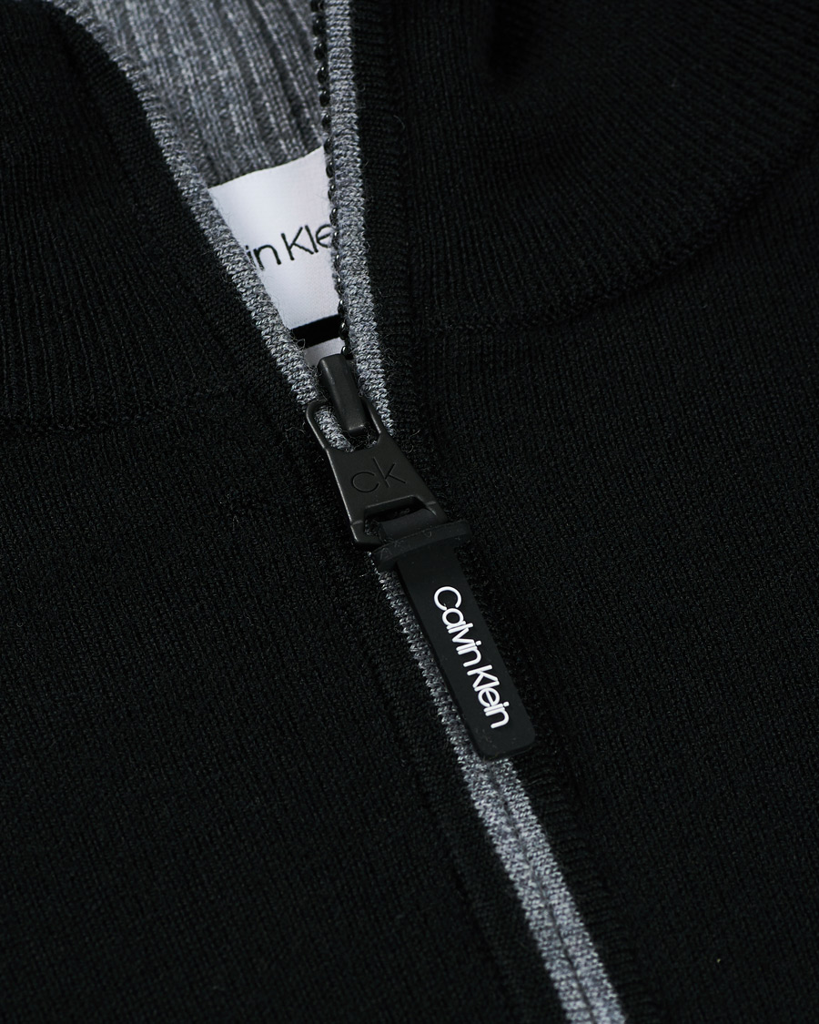 Herre | Gensere | Calvin Klein | Superior Wool Half Zip Sweater Black