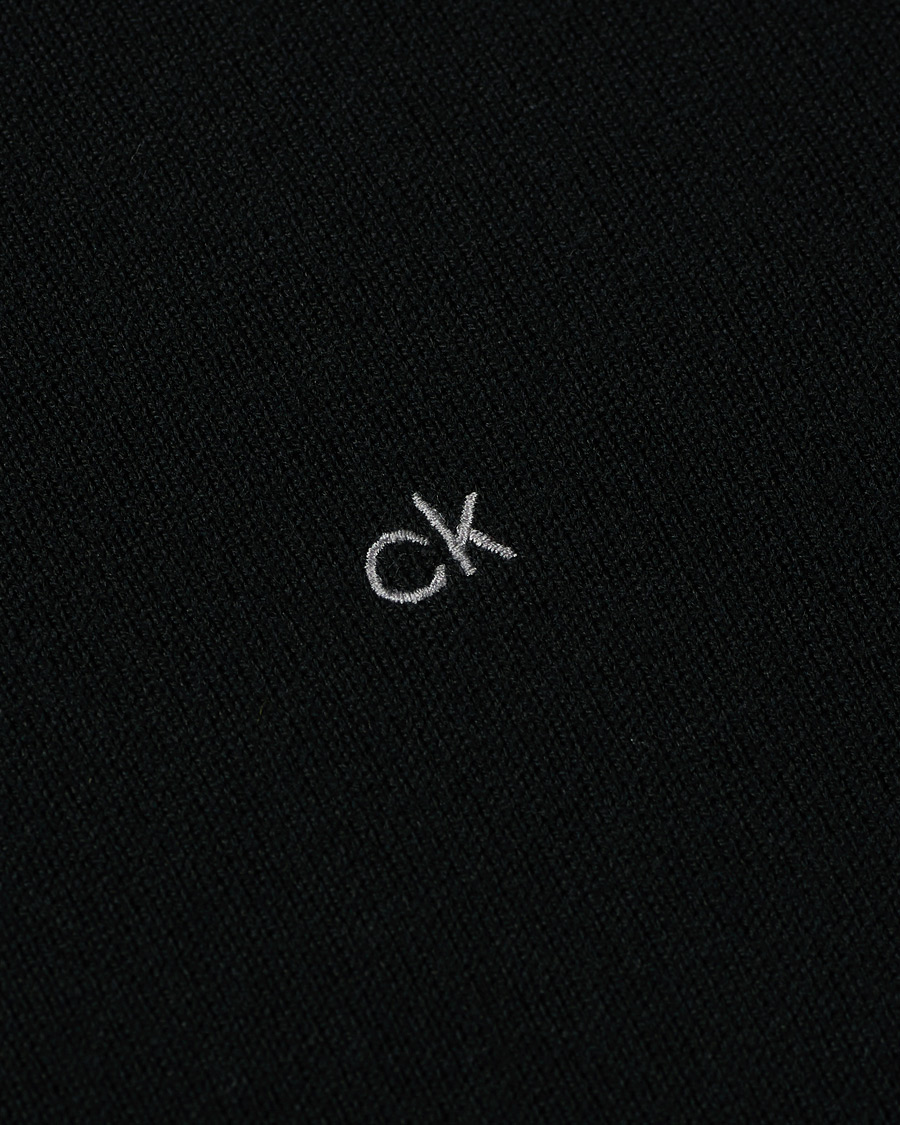 Herre | Gensere | Calvin Klein | Superior Wool Half Zip Sweater Black