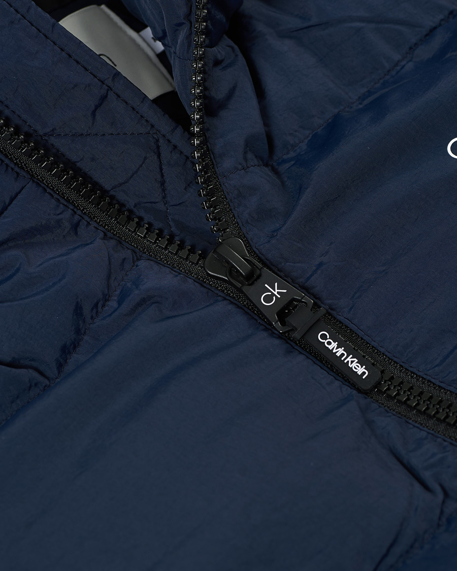 Herre | Jakker | Calvin Klein | Crinkle Nylon Puffer Jacket Navy