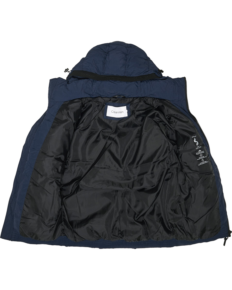 Herre | Jakker | Calvin Klein | Crinkle Nylon Puffer Jacket Navy