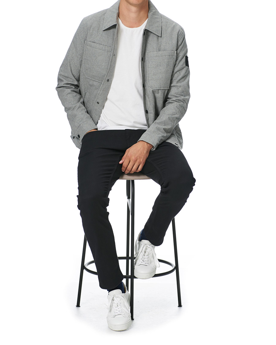 Herre | Jakker | Calvin Klein | Two Tone Light Padded Shirt Jacket Grey Heather