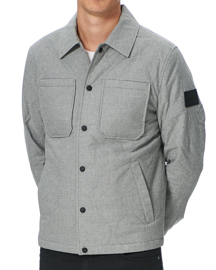 Herre | Jakker | Calvin Klein | Two Tone Light Padded Shirt Jacket Grey Heather