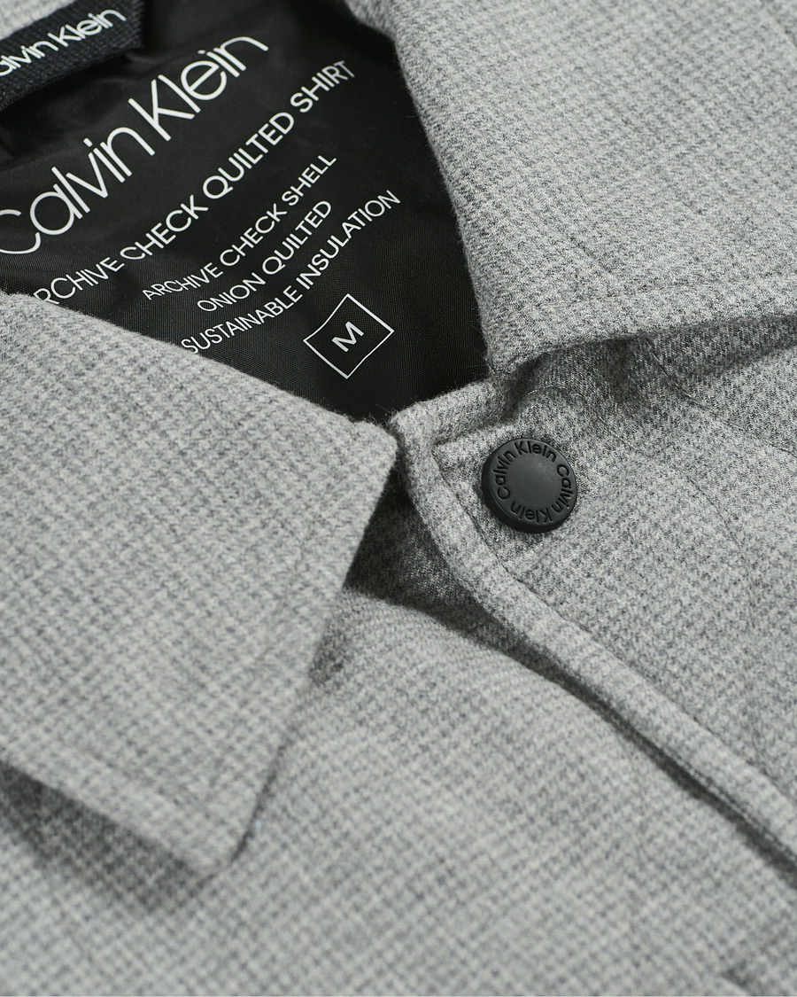 Herre | Jakker | Calvin Klein | Two Tone Light Padded Shirt Jacket Grey Heather