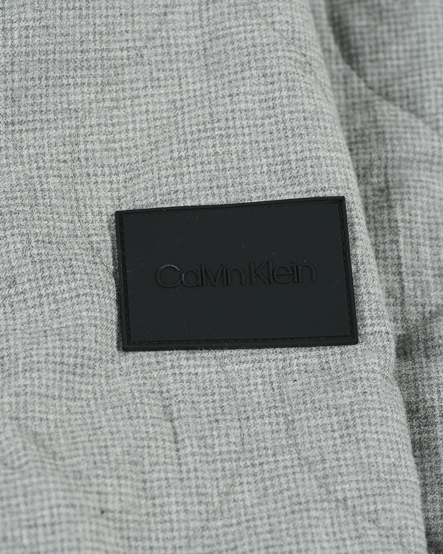 Herre | Jakker | Calvin Klein | Two Tone Light Padded Shirt Jacket Grey Heather