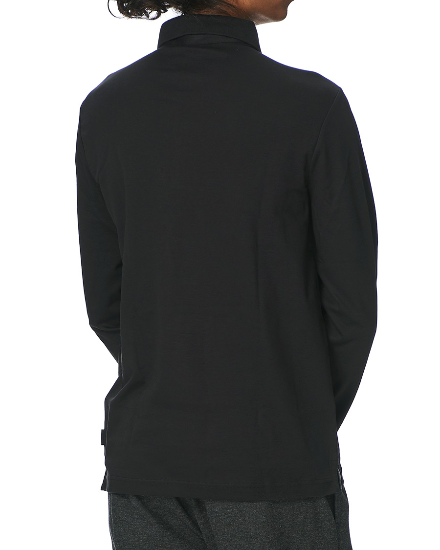 Herre | Gensere | Calvin Klein | Slim Fit Liquid Touch Long Sleeve Polo Black