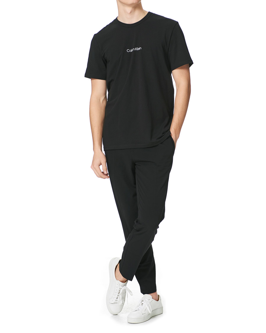 Herre | T-Shirts | Calvin Klein | Center Logo Crew Neck Tee Black