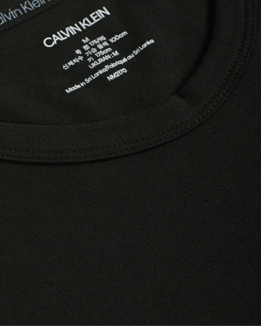 Herre | T-Shirts | Calvin Klein | Center Logo Crew Neck Tee Black